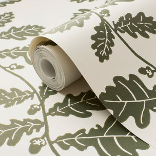 Trailing Acorn Wallpaper Olive Sample