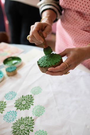 Block Printing Cushion Workshop at Gravetye Manor, West Sussex