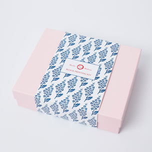 Block Printing Kit Napkins Delph Indigo