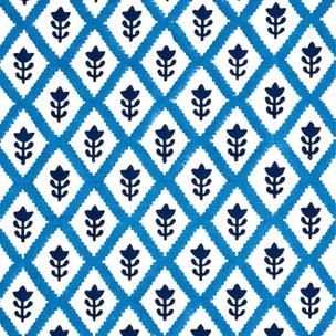 Buti Block printed Fabric Cotton Blue