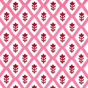 Buti Block printed Fabric Cotton Pink