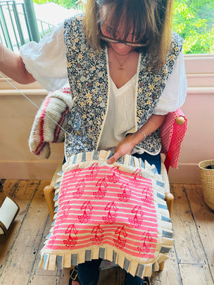 Block Printing Cushion Workshop at Gravetye Manor, West Sussex