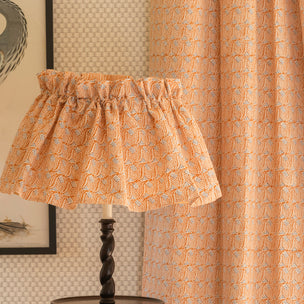 Lampshade Flirty Skirt Indian Leaf Copper/Blue Small