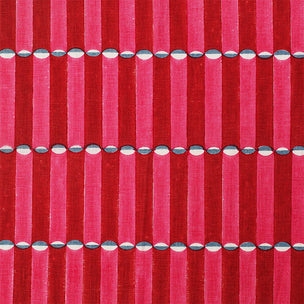 Luna Block printed Fabric Linen Pink Sample
