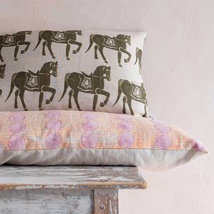Cushion Horse Olive