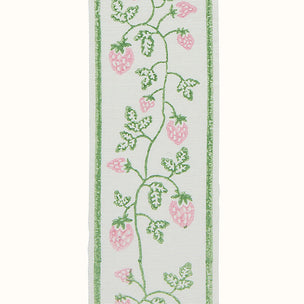 Trim Strawberry Block printed cotton Green Pink