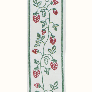 Trim Strawberry Block printed cotton Green Red