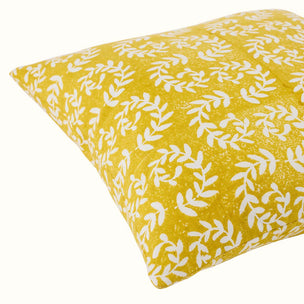 Hand Block Printed Ashdown Cushion Chartreuse