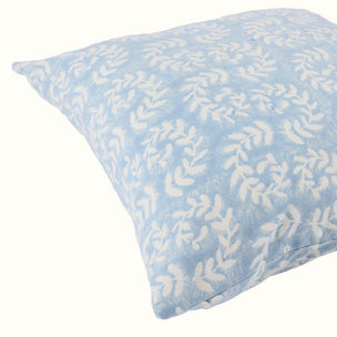Hand Block Printed Ashdown Cushion Cool Blue