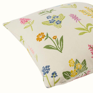 Hand Block Printed Forest Flower Cushion