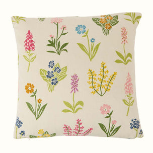 Hand Block Printed Forest Flower Cushion