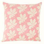 Hand Block Printed Horse Chestnut Cushion Pink