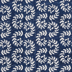 Ashdown Hand Block Printed Navy Sample