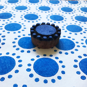 Block Printing Kit Napkins Charleston Dot Indigo