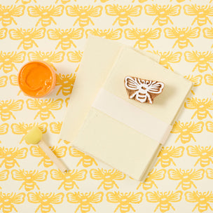 Block Printing Kit Cards Bee Turmeric