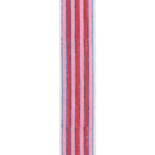 Trim Ayra Stripe Block printed cotton Pink Sample