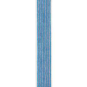 Trim Stripe & Dot Block printed Cotton Embroidery Blue Red Sample