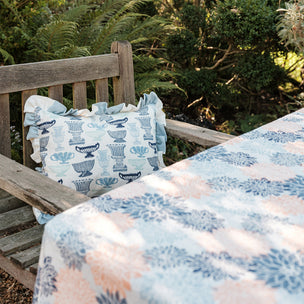 Cushion Frill Vases Blues