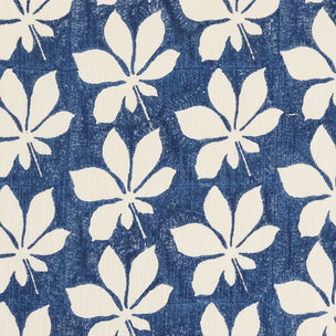 Horse Chestnut Hand Block Printed Navy Sample