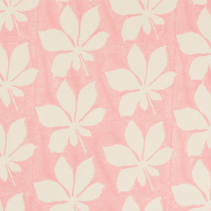 Horse Chestnut Hand Block Printed Herringbone Pink Sample