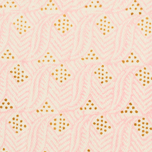 Indian Leaf Hand Block Printed Pink Copper Sample