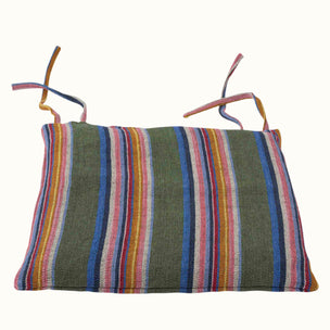 Cushion Seat Pad Odisha Stripe Loom Olive