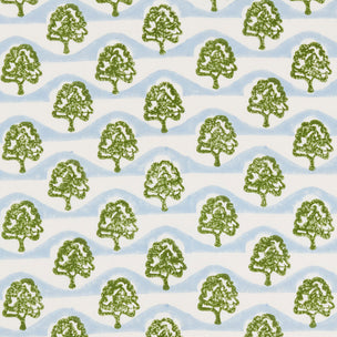 Sycamore Hand Block Printed Blue Green Sample