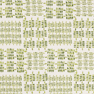 Woodland Sprig Hand Block Printed Green Sample