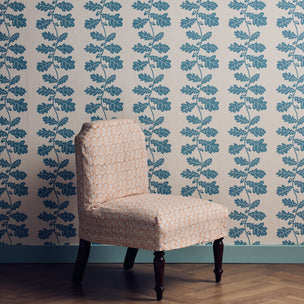 Trailing Acorn Wallpaper Sky Blue Sample