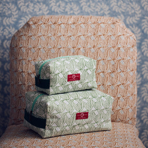 Indian Leaf Hand Block Printed Pink Copper Sample