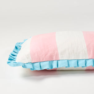 Cushion Noodle Frill Wide Stripe Pink