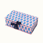 Desk Organiser Box Flower Navy Pink