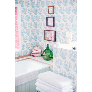 Coral Wallpaper Blue