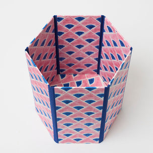 Waste Paper Bin Kite Navy Pink