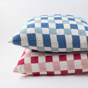 Cushion Chequer Pinks 65 x 65 cm