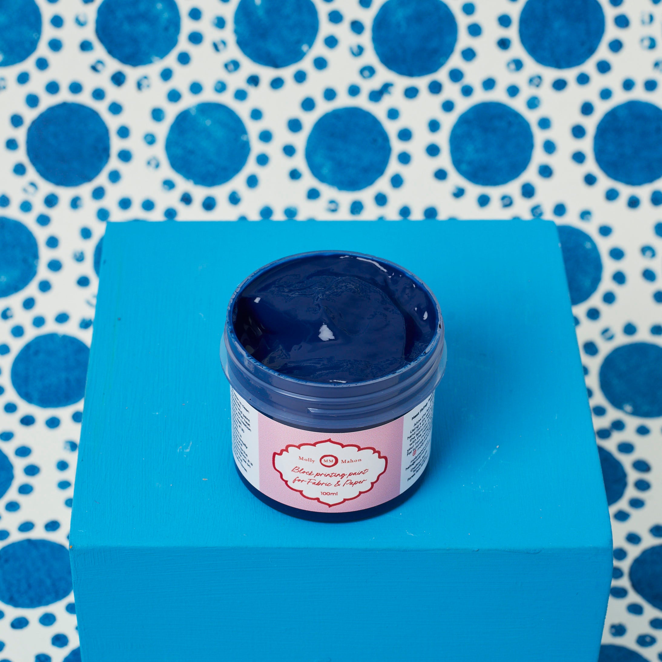 Blue Fabric Block Printing Ink 5oz - 651032036729