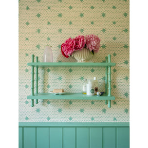 Spot & Star Wallpaper Pea Green