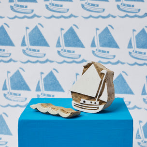 Wooden Block Boat Wave