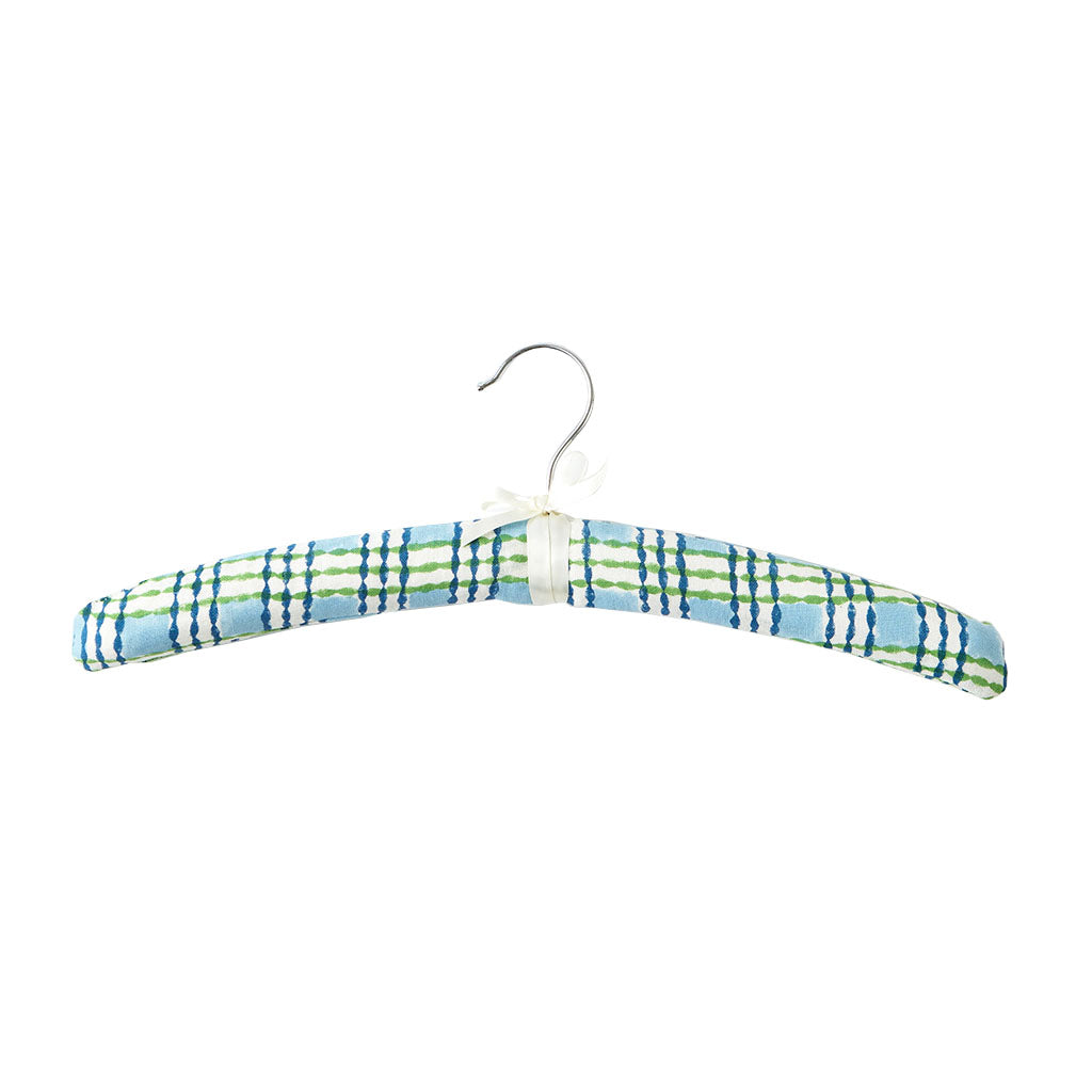 Coat Hanger Padded Trellis Grass/Sky Molly Mahon
