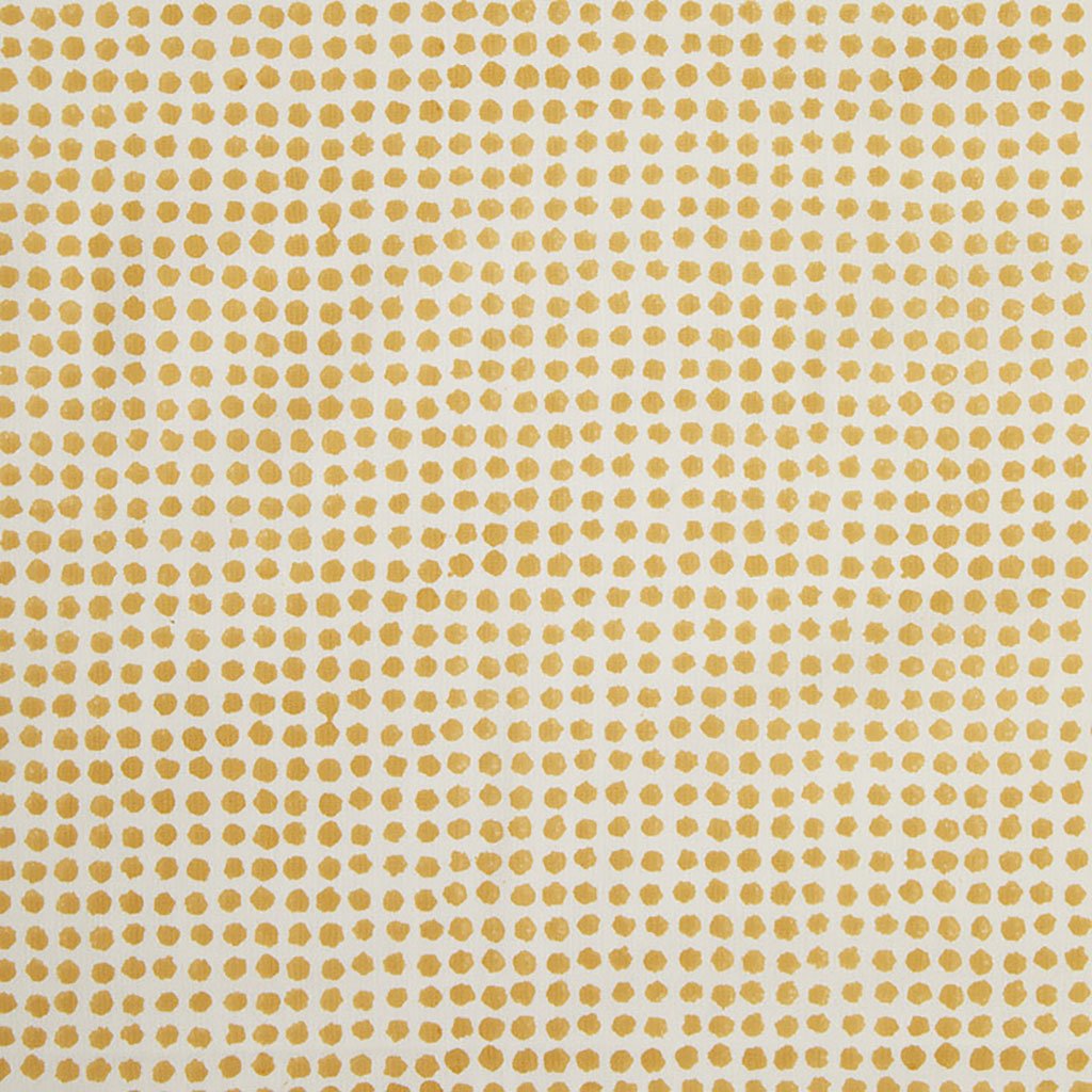 Linen hand screen printed fabric - Seedpods in Mustard – Femke Textiles