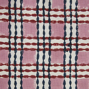Fabric - Trellis - Oyster - Rose/Midnight