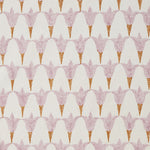 Tulip Block printed Fabric Linen/Cotton Rose/Copper