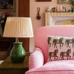 Lampshade Pleated Seed Mustard Large