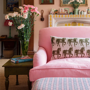 Isabella Hand dyed Fabric Linen Pink