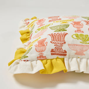 Cushion Frill Vases Peach Sap Green