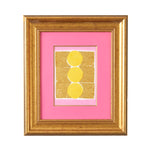 Gold Framed Cotton Paper Print Bloomsbury Yellow