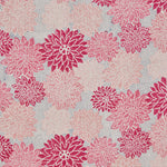 Dahlia Block printed Fabric Cotton Hot Pink