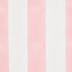 Wide Stripe Block printed Fabric Linen Pink