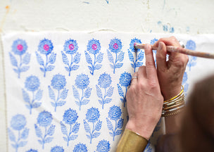 Block Printing Cushion Workshop at Knepp, Dial Post, West Sussex