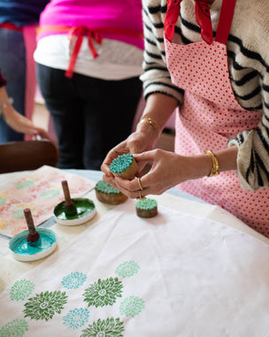 Block Printing Cushion Workshop at Ham Court, Bampton, Oxfordshire